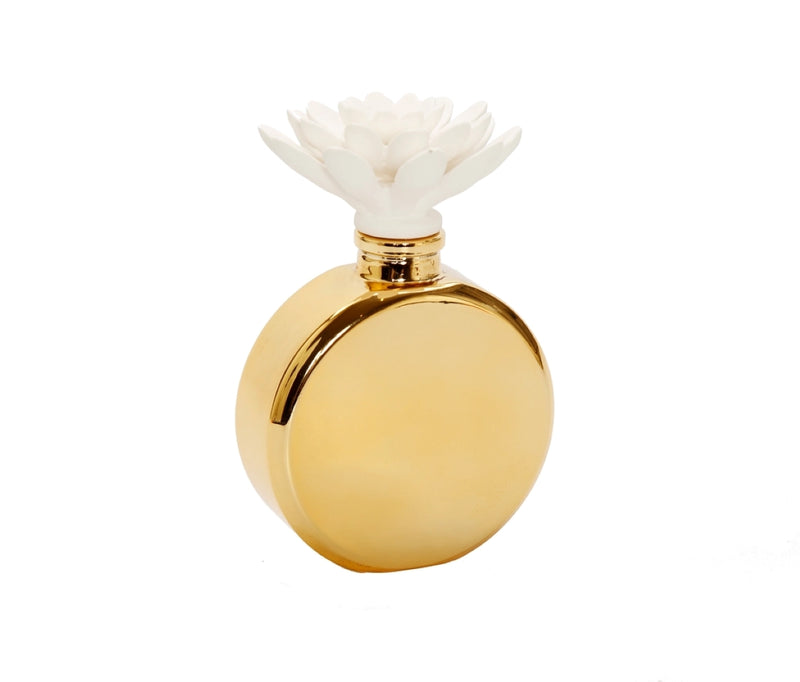 Gold Bottle Diffuser with White Flower/Iris & Rose Aroma