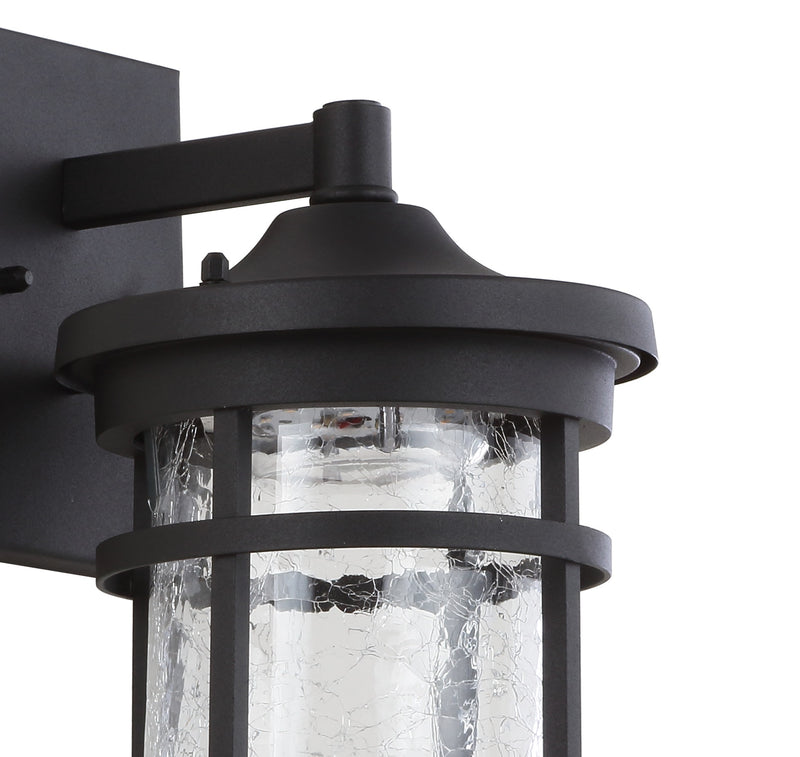 Outdoor Wall Lantern Crackled Glass/Metal Integrated Wall Sconce