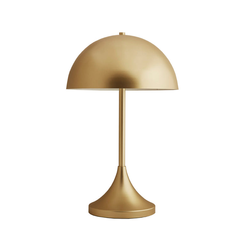 Gold Dome-Shaped 2-Light Metal Table Lamp
