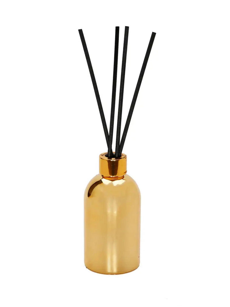 Gold Diffuser with White Flower