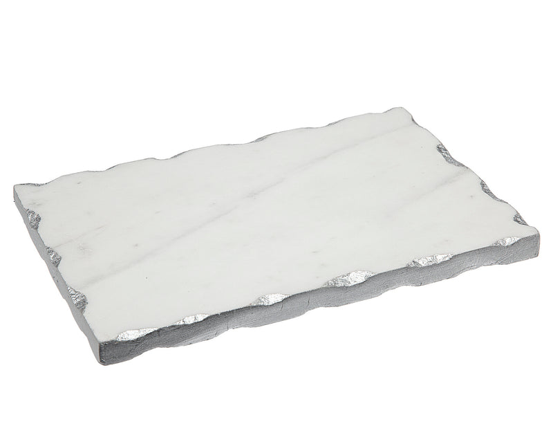 Small Marble Metallic Edged Tray (2 Colors)