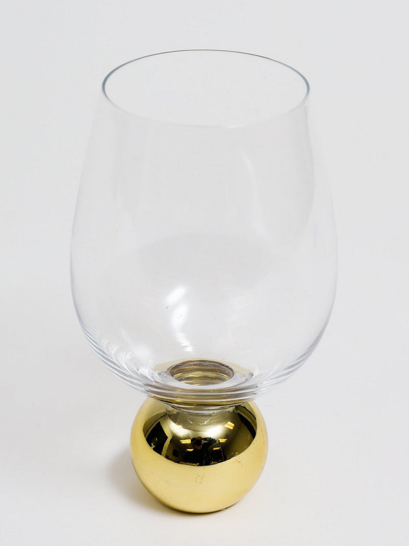 Set of 6 Glasses on Gold Circle Pedestal