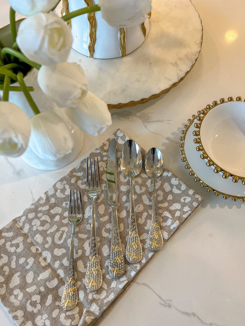 Silver and Gold 20 Piece Flatware Set (2 Designs)