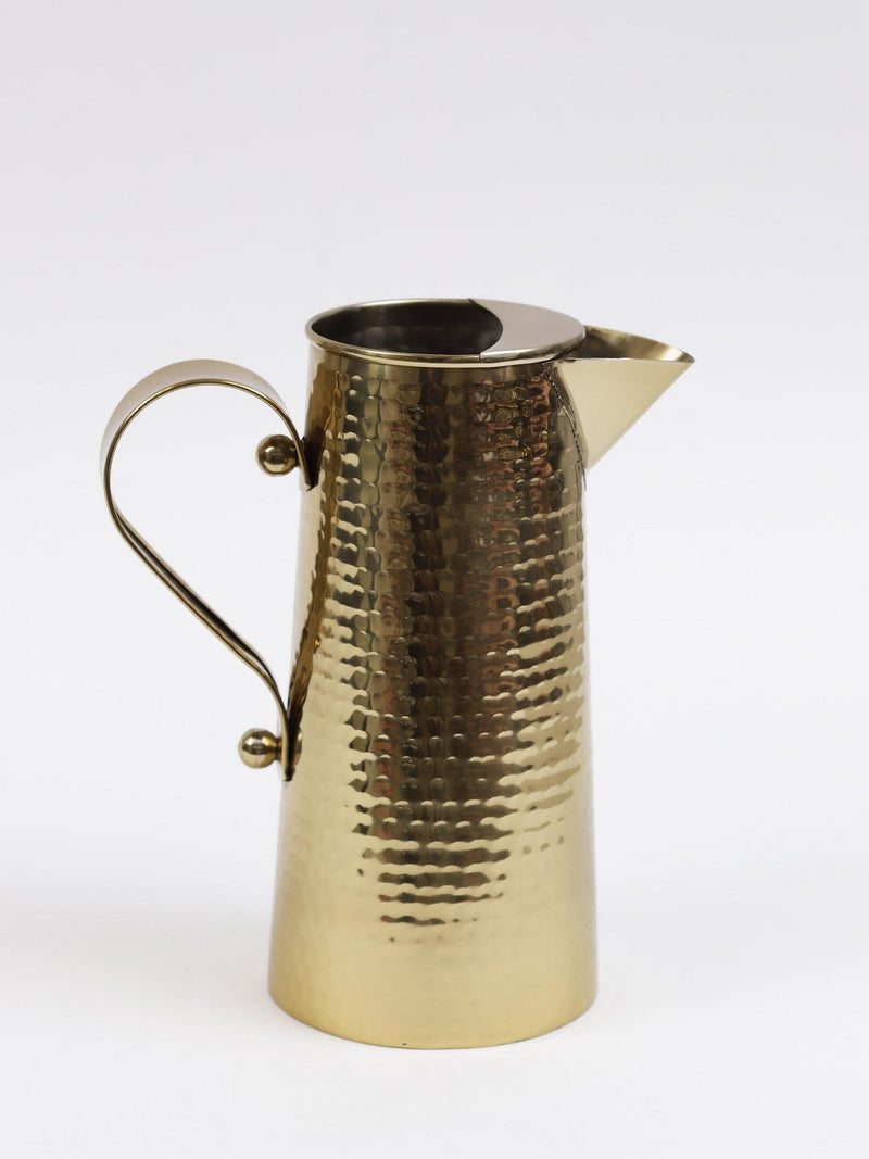 Gold Hammered Texture Pitcher (2 Sizes)-Inspire Me! Home Decor