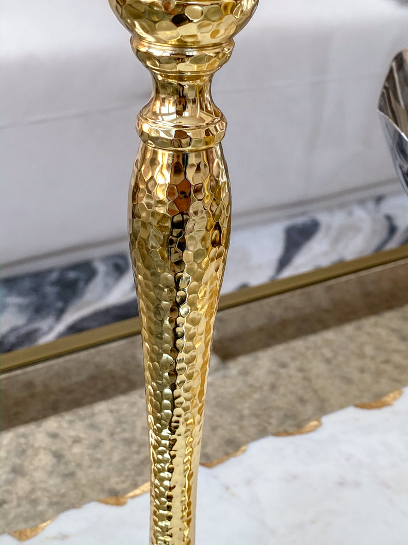 Hammered Gold Candle Sticks (2 Sizes)-Inspire Me! Home Decor