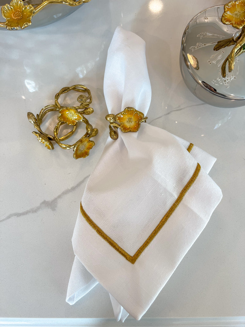 Set of 4 Napkin Rings from The Mia Collection