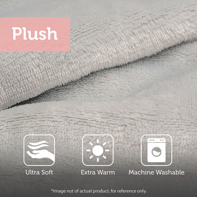 Kids Pink & Silver Metallic Printed Plush Comforter Set (2 Sizes)