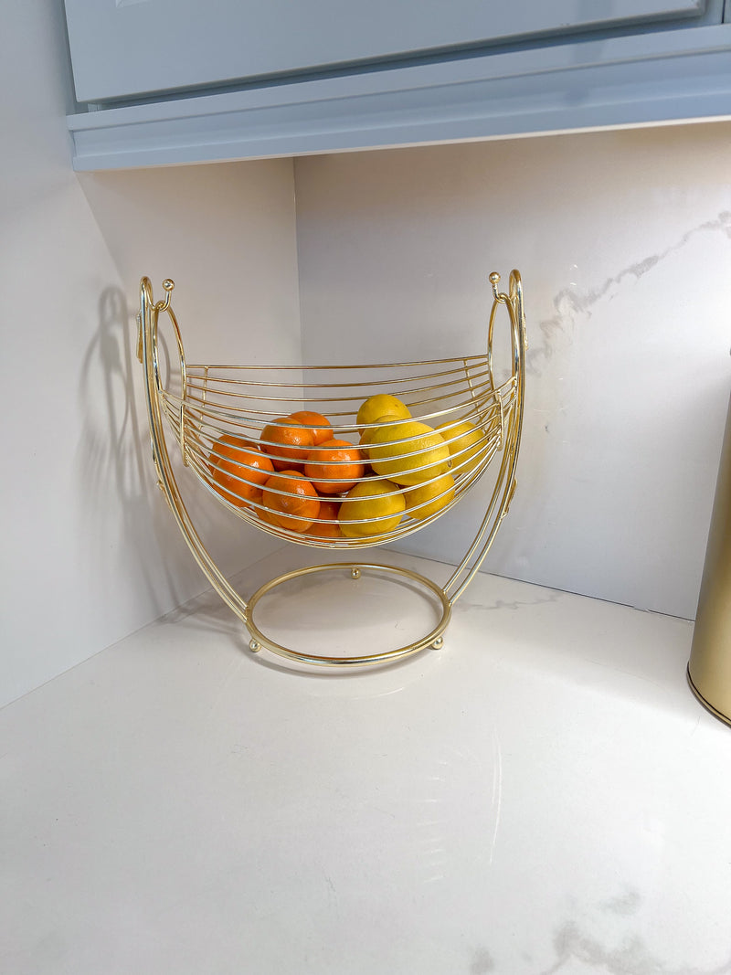Gold Wire Fruit & Vegetable Basket
