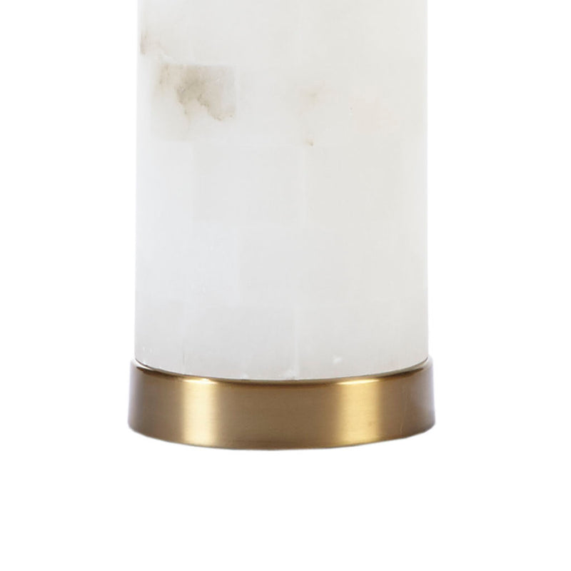 Alabaster Table Lamp with Gold Details