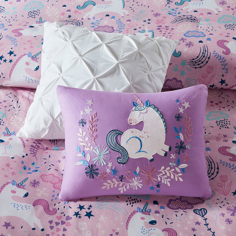 Kids Pink Unicorn Cotton Duvet Cover Set (2 Sizes)
