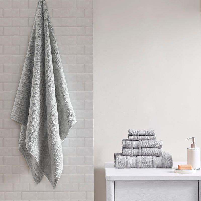 6 Piece Super Soft Cotton Bath Towel Set (2 Colors)
