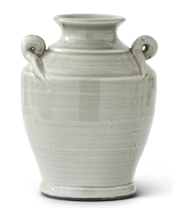Grey Ceramic Jar with Handles (2 Sizes)
