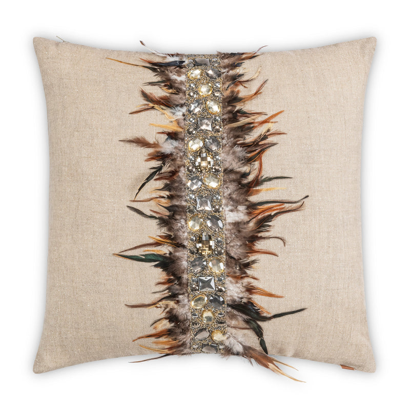 Luca Ostrich Feather Pillow