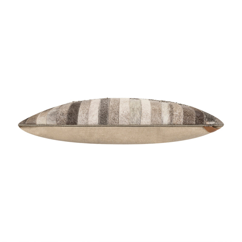 Pelle Grey Hide Applique Pillow