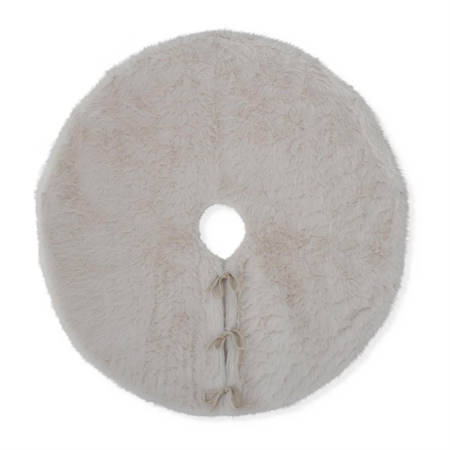 50" White Faux Fur Tree Skirt