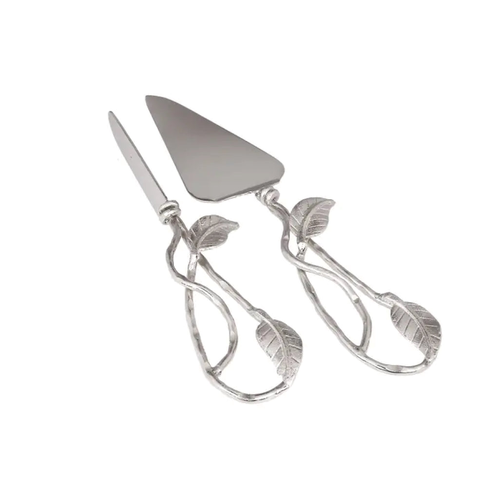 Set of 2 Silver Cake Servers