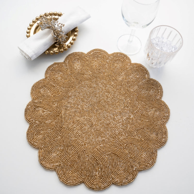 Gold Beaded Placemat