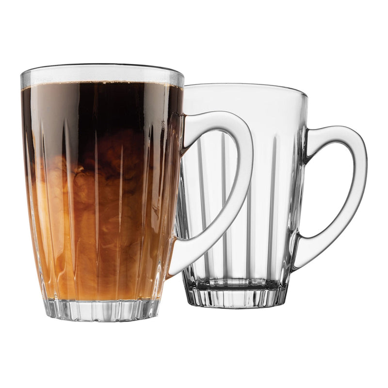 Set of 4 Glass Coffee Mugs