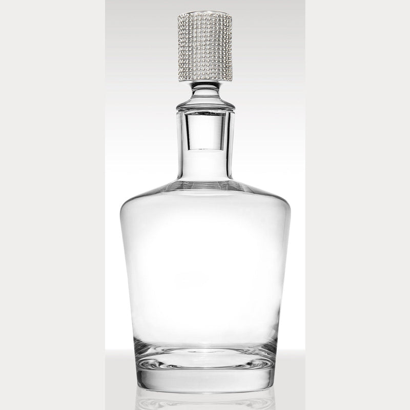 Glass Decanter with Crystal Accents
