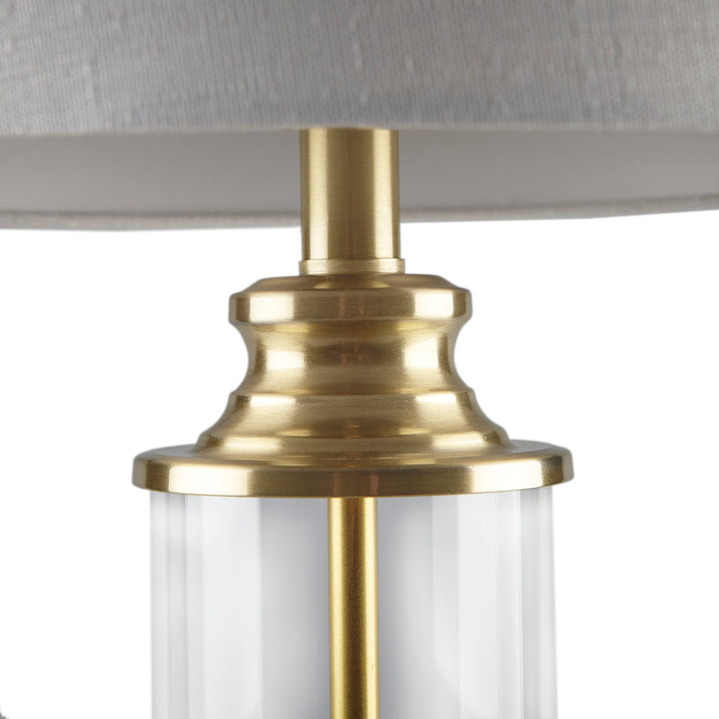 Set of 2 Glass Cylinder Table Lamps