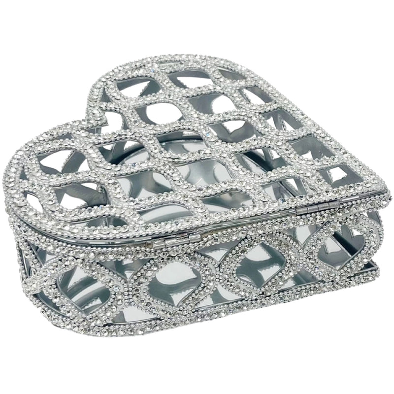 Silver Heart Jewel Box