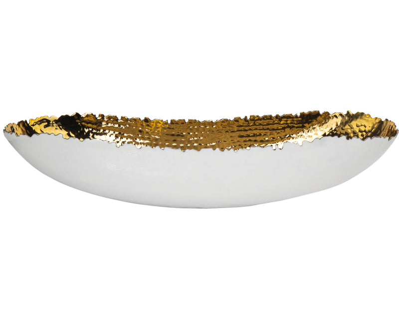 White and Gold Serving Bowl (5 Sizes)