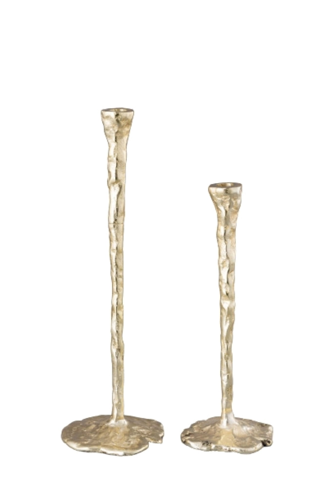 Gold Natural Taper Candle Holder (2 Sizes)