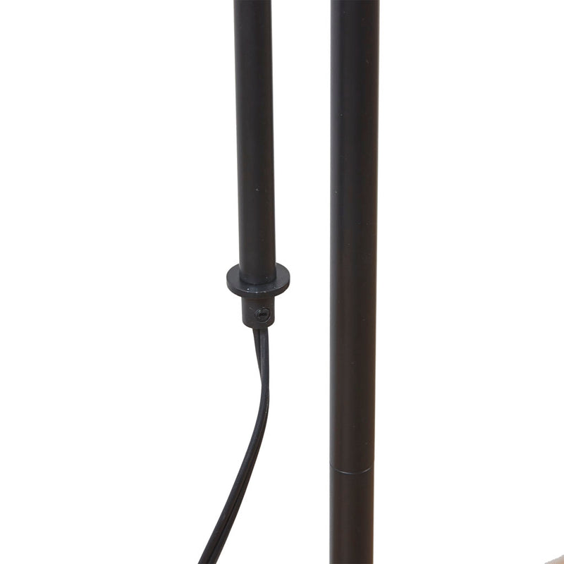 Black & Gold Asymmetrical Adjustable Height Metal Floor Lamp