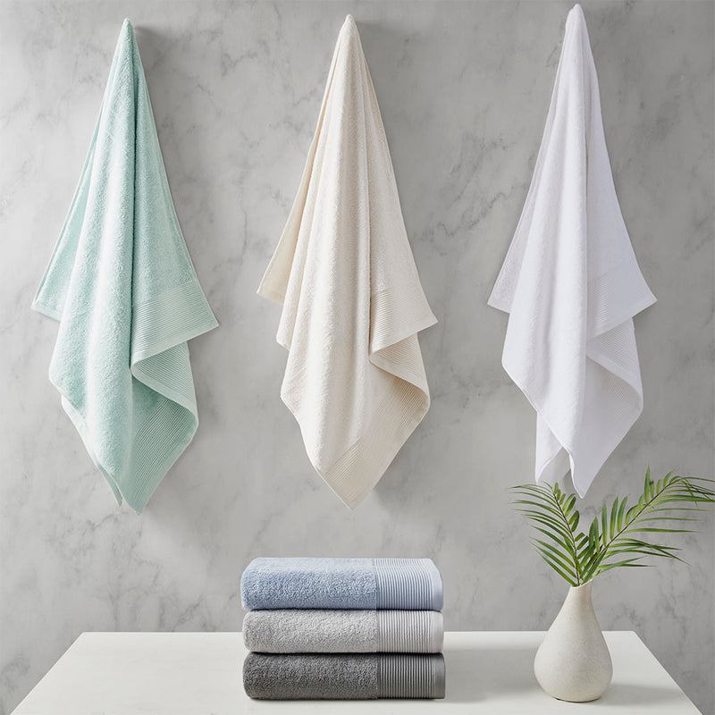 6 Piece Cotton Blend Antimicrobial Towel Set (6 Colors)
