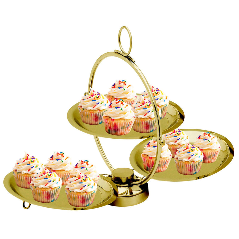 Round Foldable 3 Tier Tray (2 Colors)