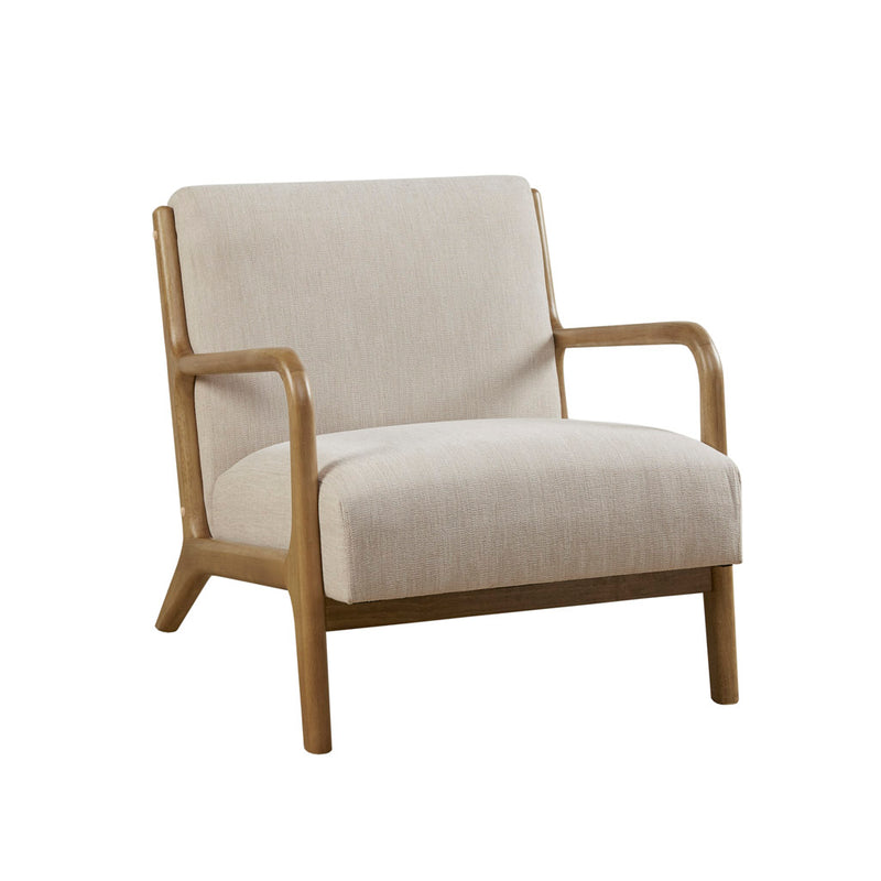 Cream Upholstered Lounge Chair