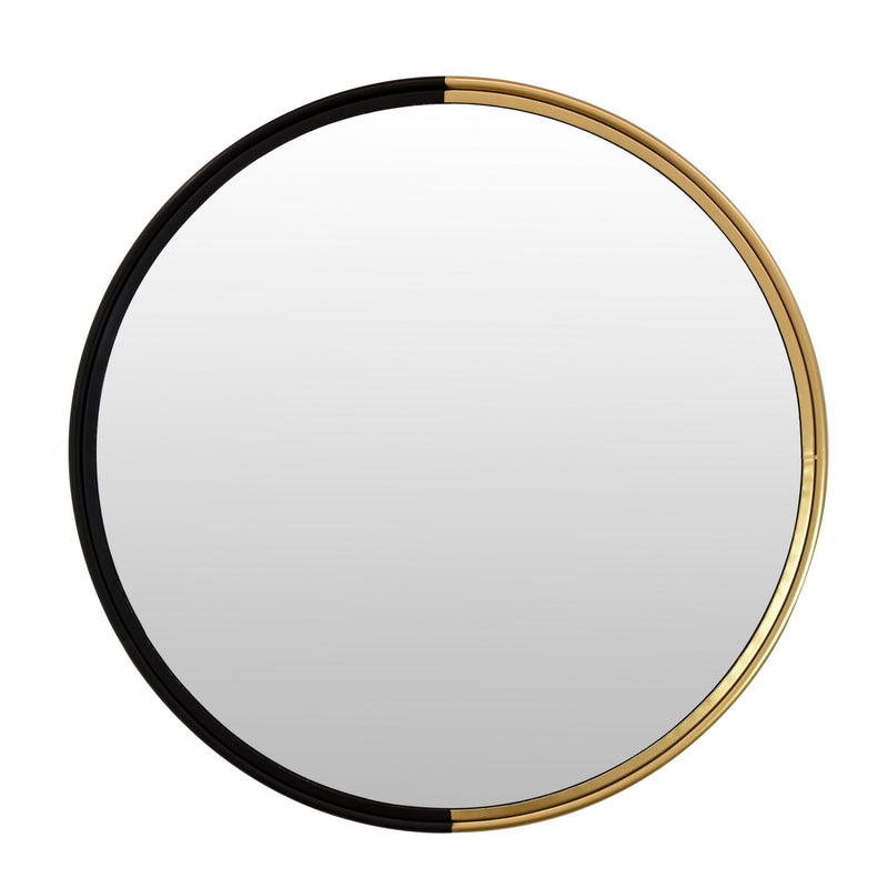 Gold & Black Circle Mirror