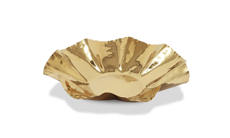 Large Gold Crushed Platter