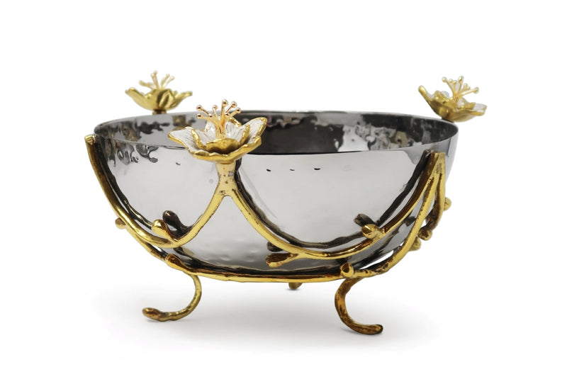 Stainless Steel Extra Large Bowl Gold from The Celine Flower Collection