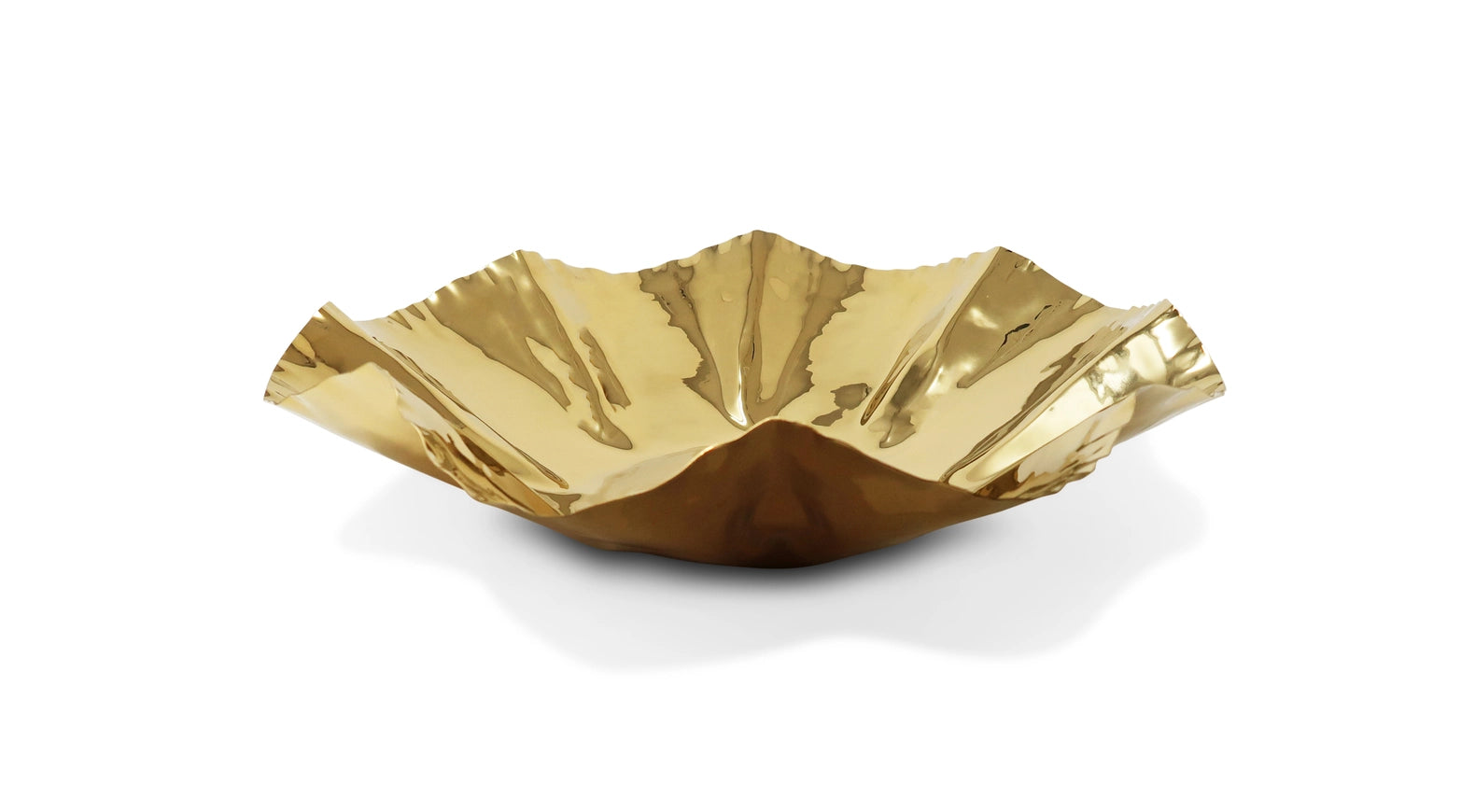 Large Gold Crushed Platter