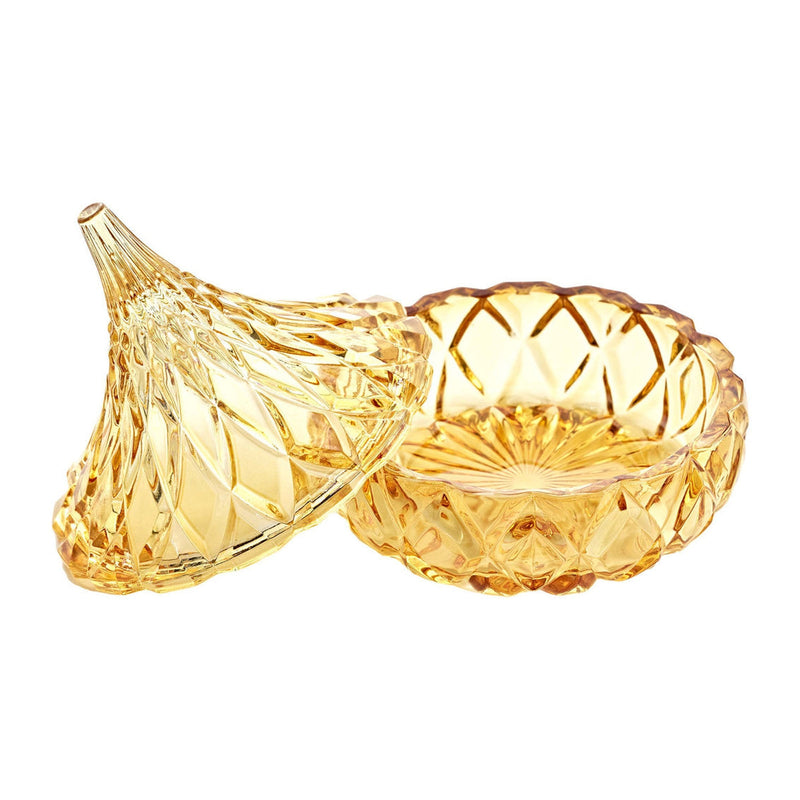 Golden Hershey Kisses Candy Jar