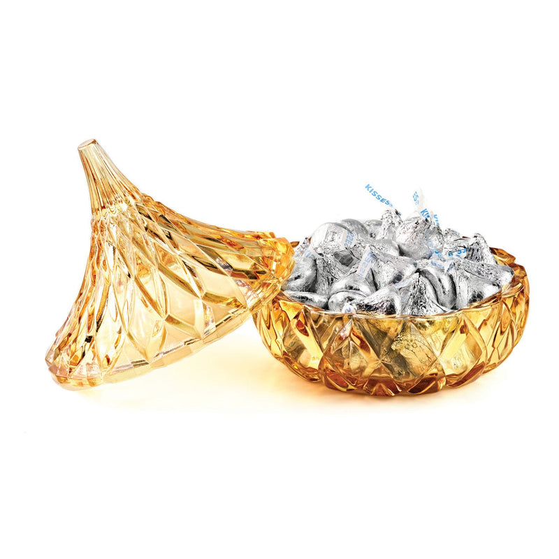 Golden Hershey Kisses Candy Jar