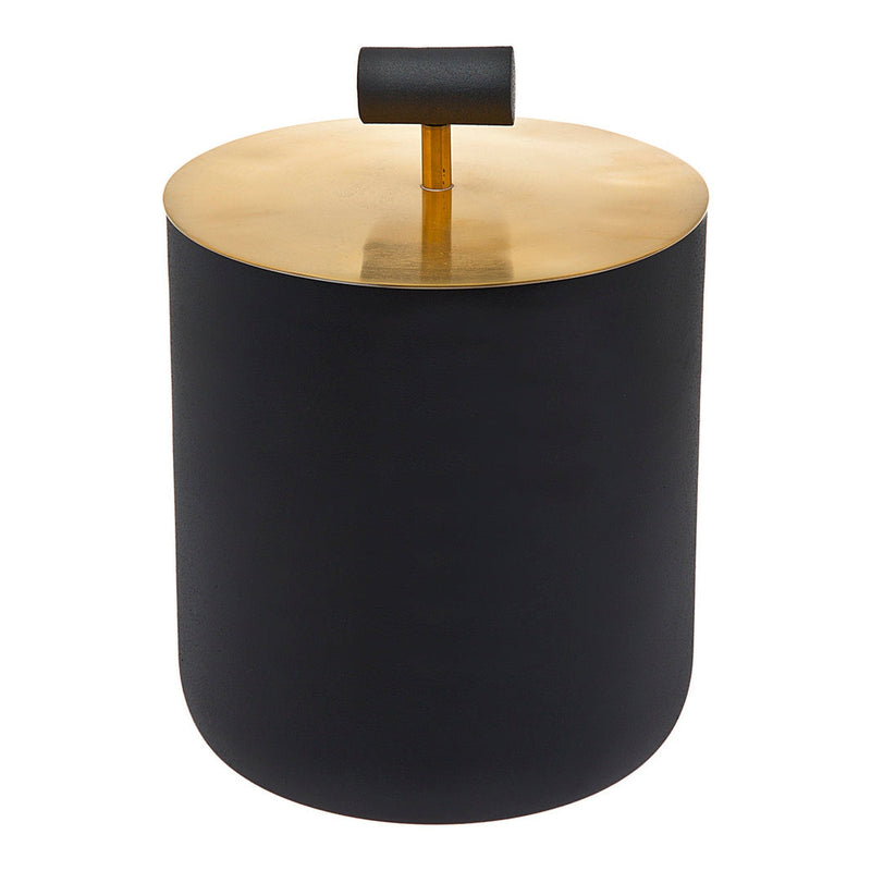 Textured Black & Gold Ice Bucket