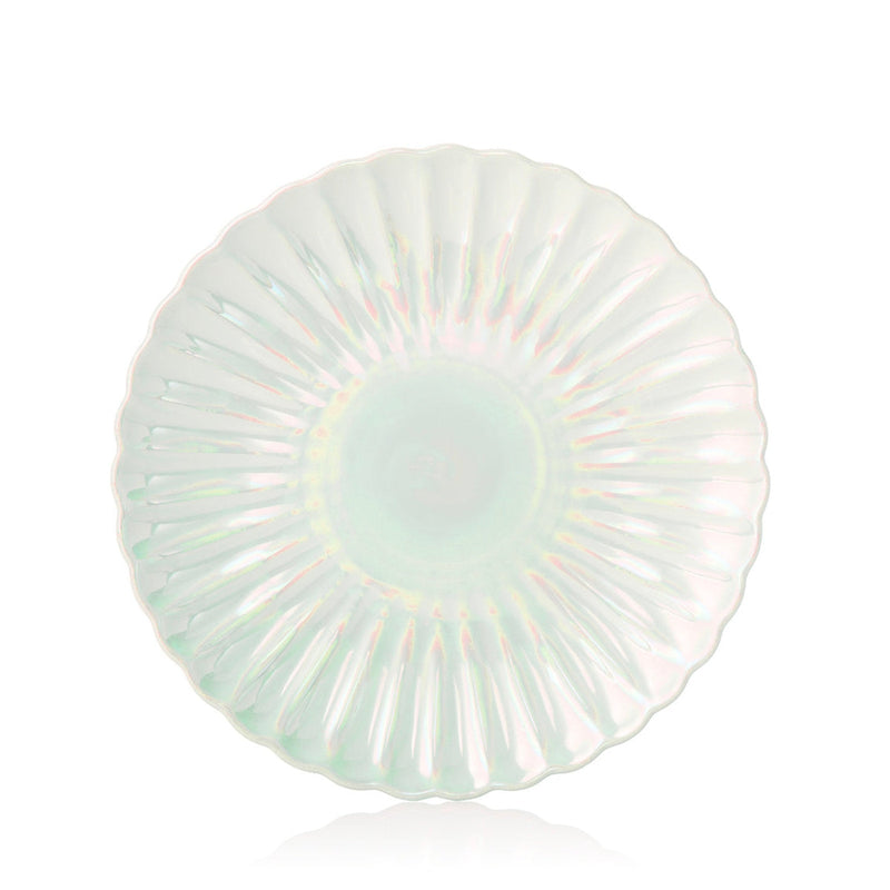 Set of 4 Scalloped Pearl Luster Salad Plates