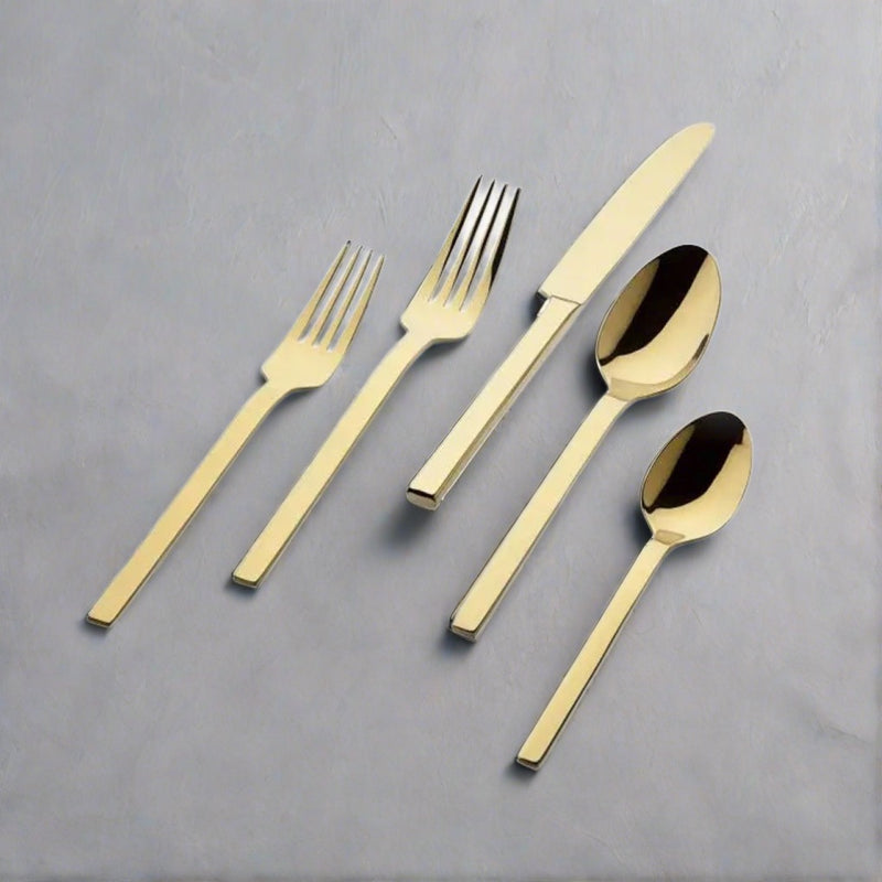 20 Pc. Gold Stainless Steel Flatware Set - Service For 4