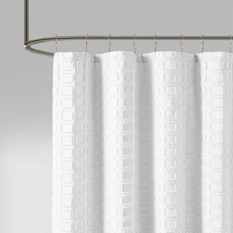 72" Woven Textured Shower Curtain (2 Colors)