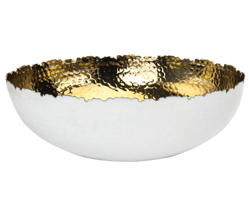 White and Gold Serving Bowl (5 Sizes)
