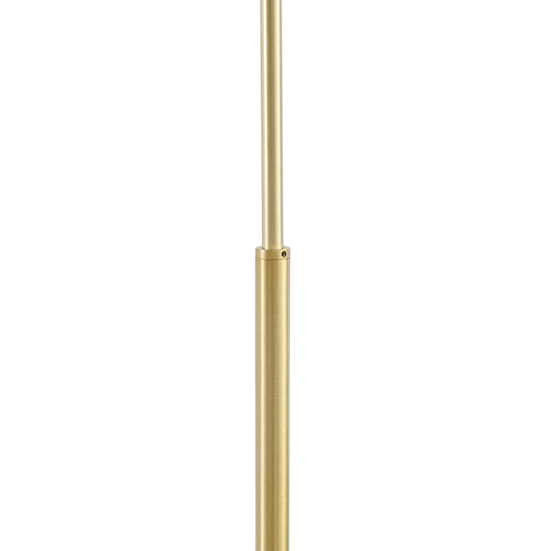 Gold Metal Arched Floor Lamp with Marble Base