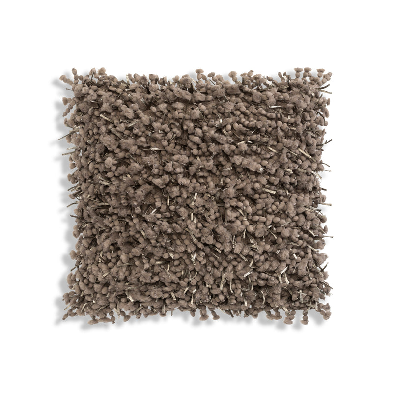 Aiden Taupe Shaggy Pillow