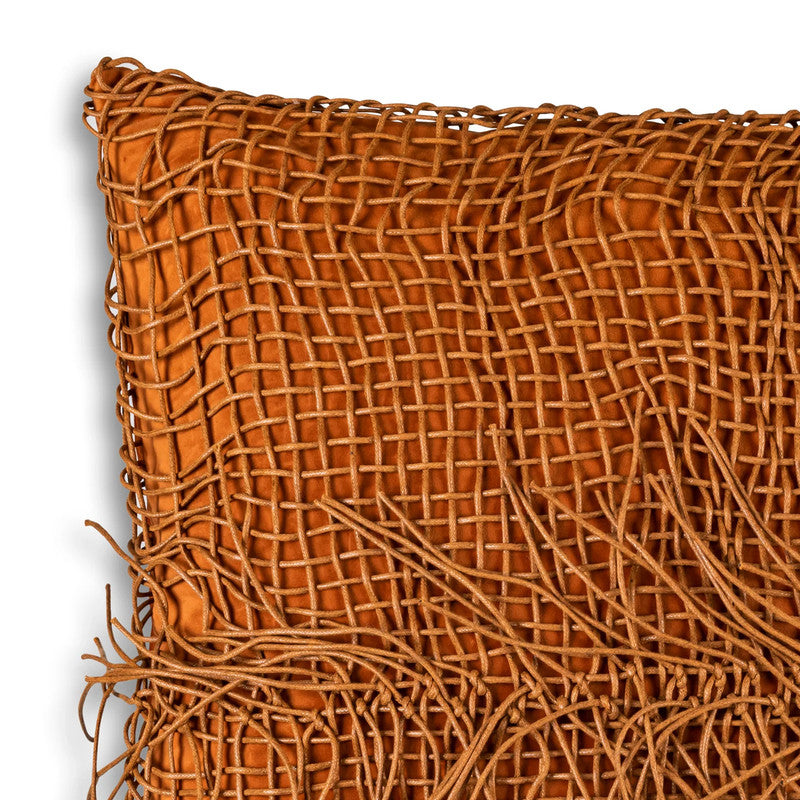 Atlas Rust Tassle Pillow