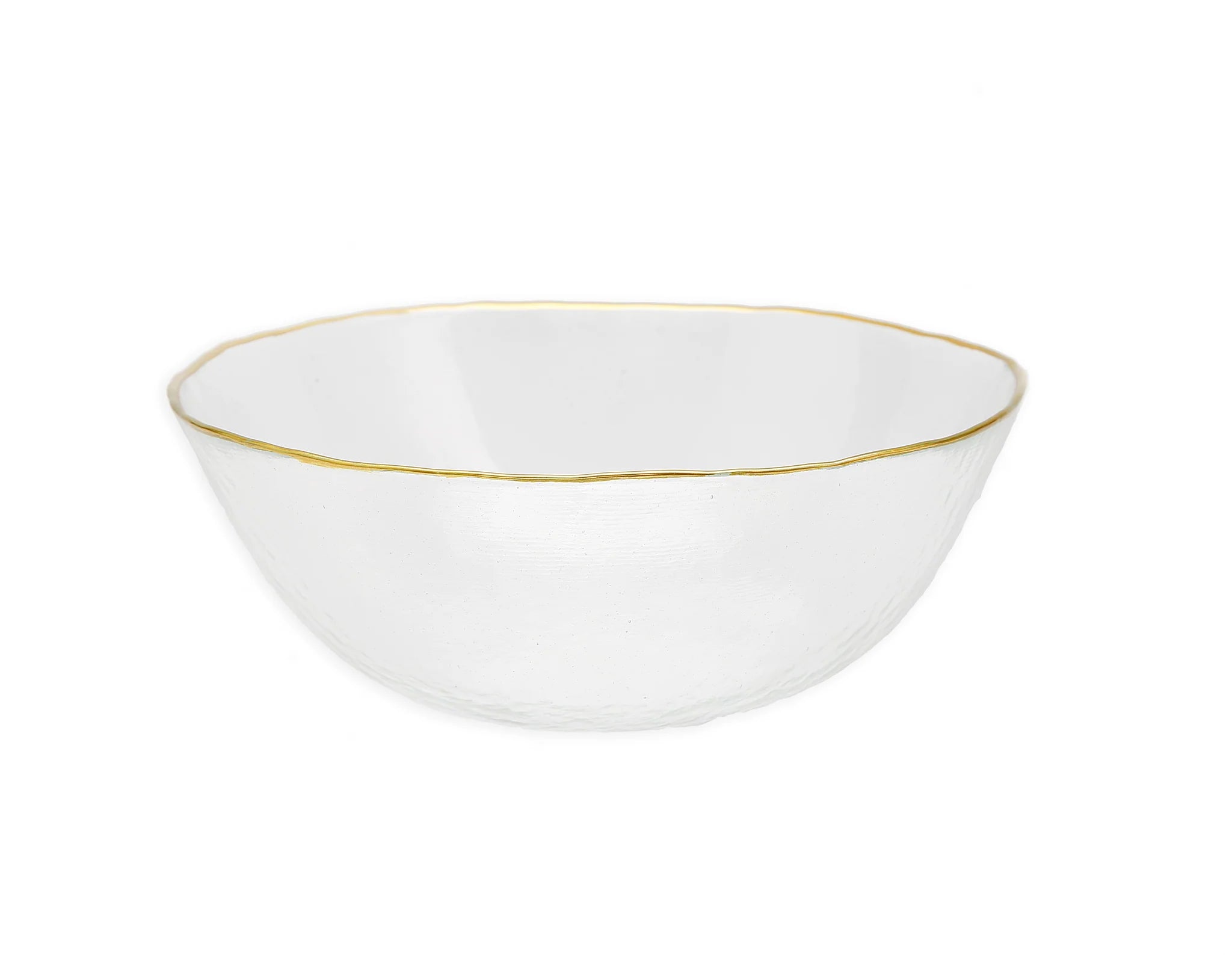 Clear Bowl with Gold Rim (3 Sizes)