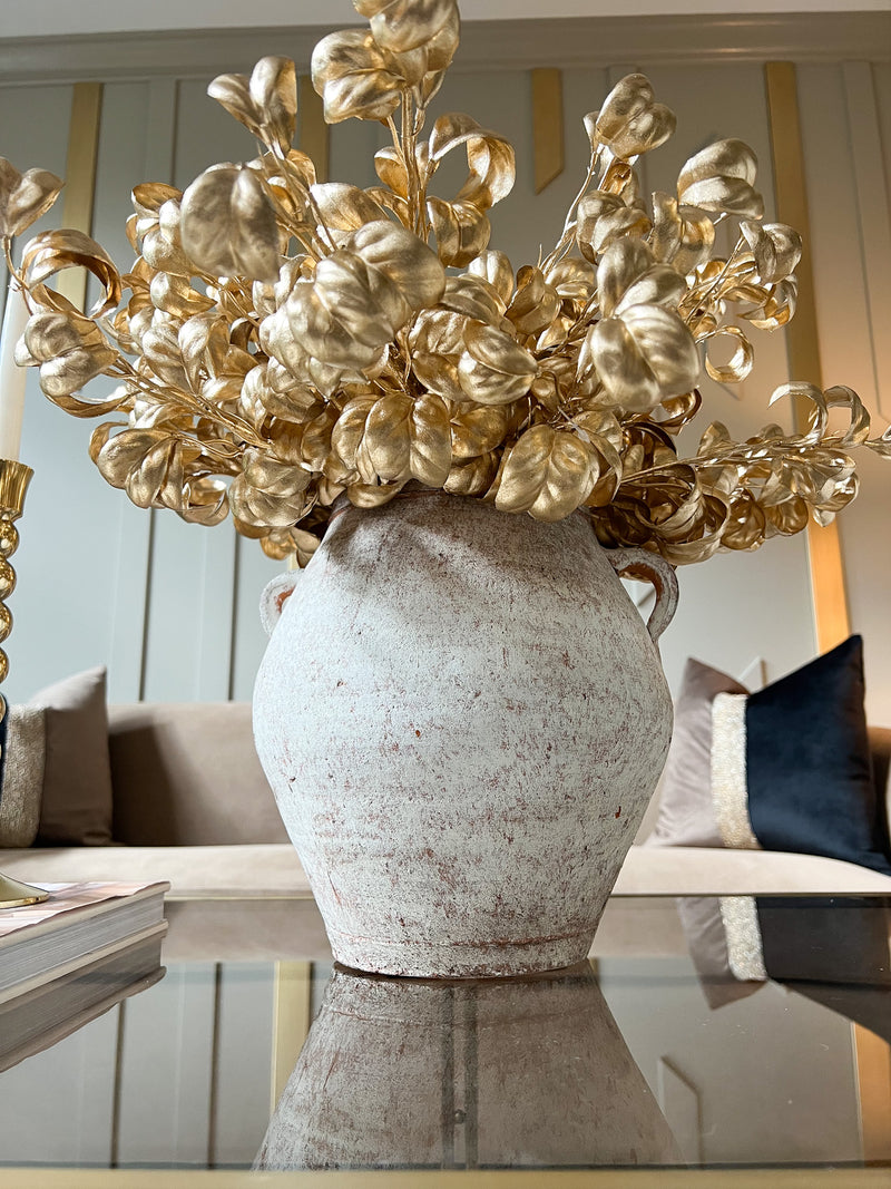 Distressed White Ceramic Vase (4 Styles)