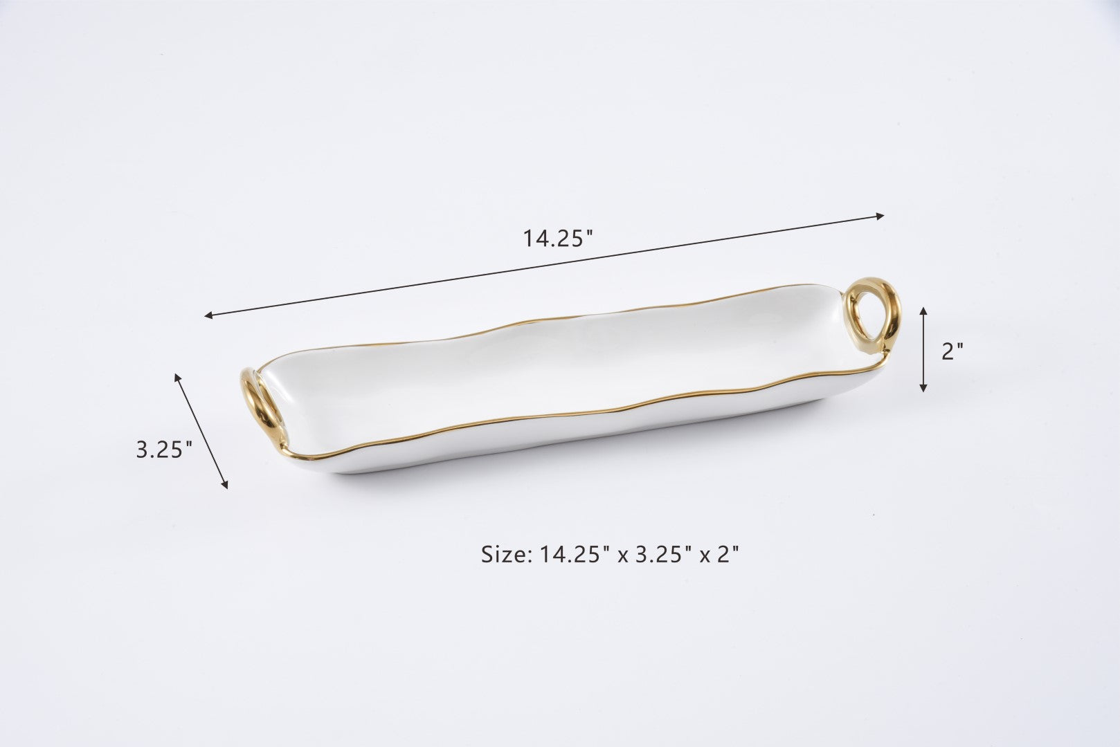 Golden Handles Cracker Tray