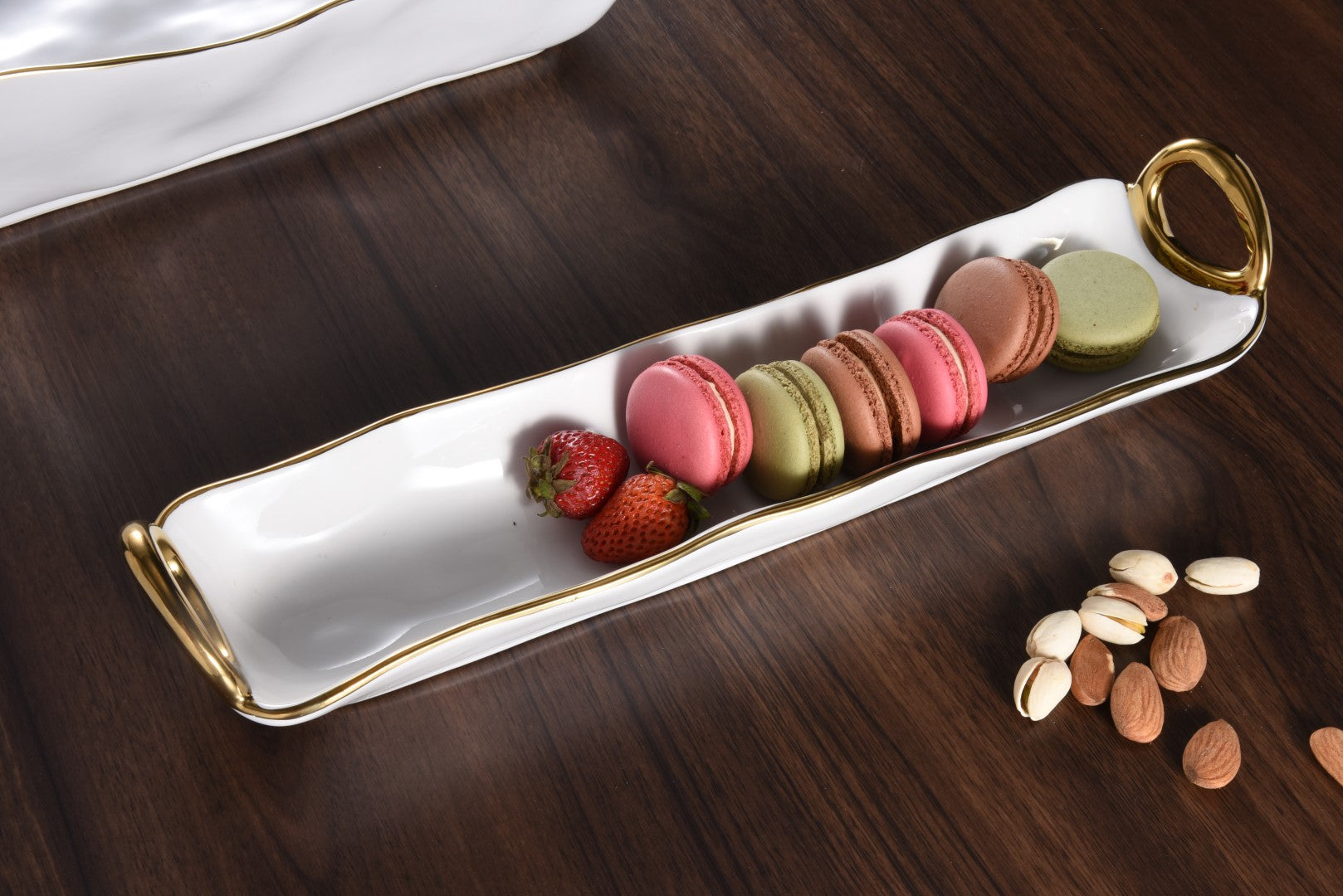 Golden Handles Cracker Tray