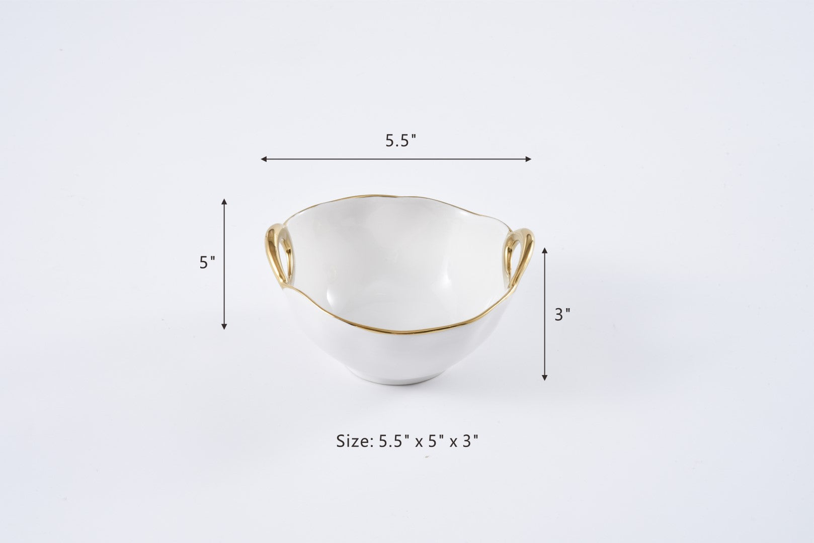 Golden Handles Snack Bowl